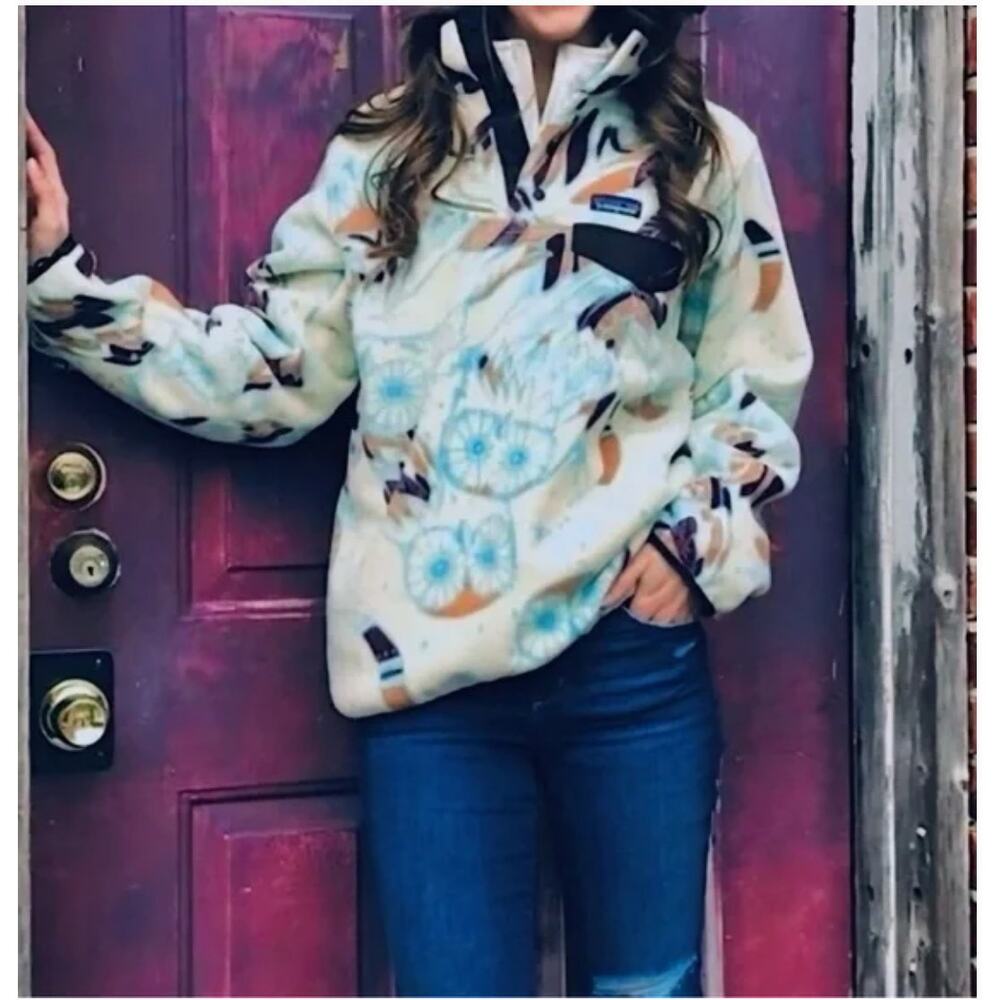 Patagonia Synchilla Snap-T Fleece Harvest Moon Owl Size Large - Picture 2 of 12